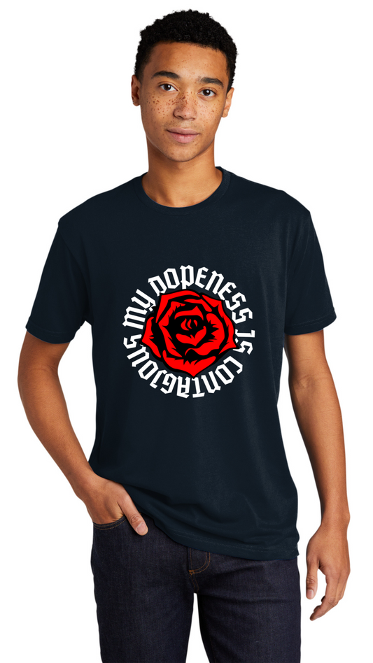 Unisex Sueded Tee - White OL Roses